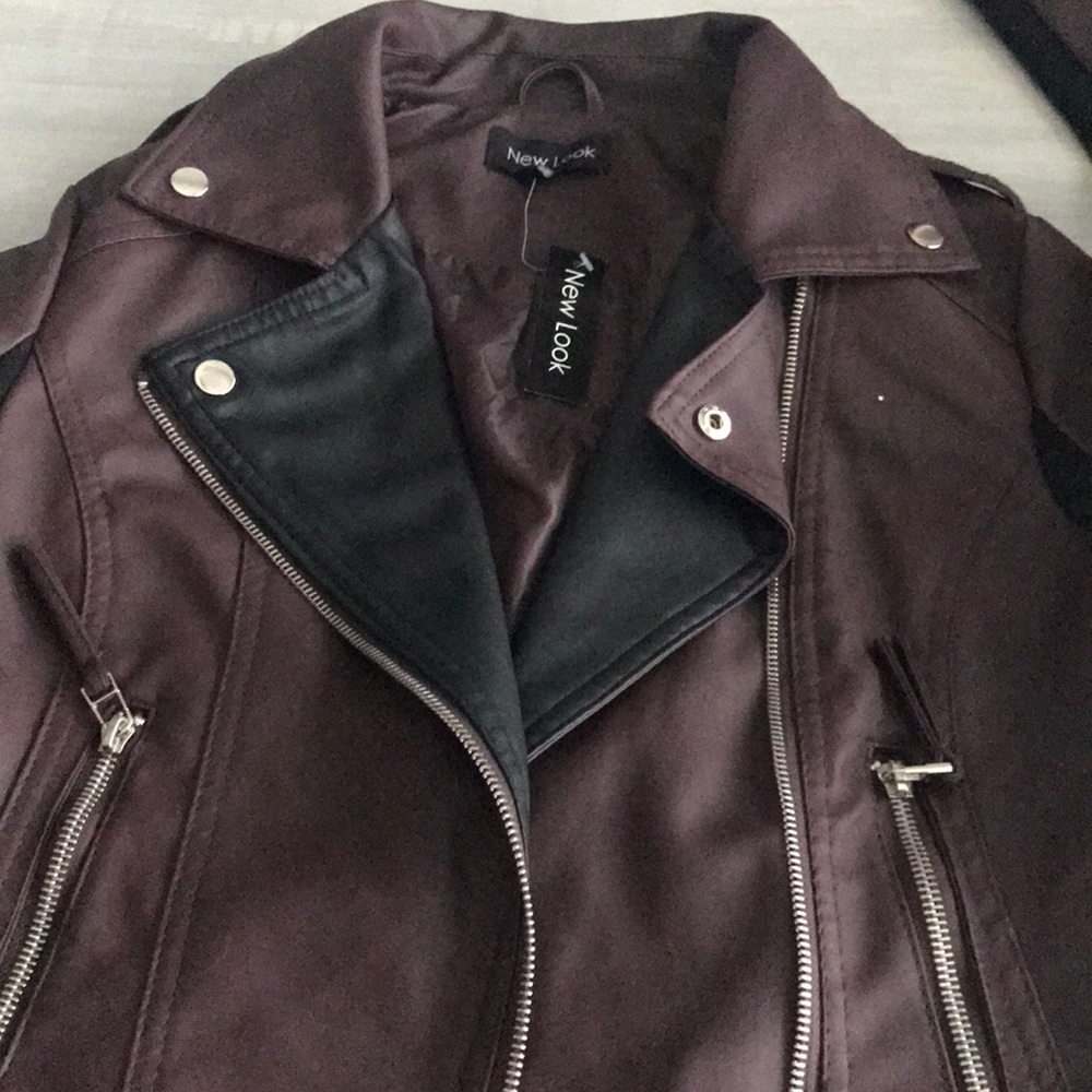 Multi colored Biker jacket with zipper detail